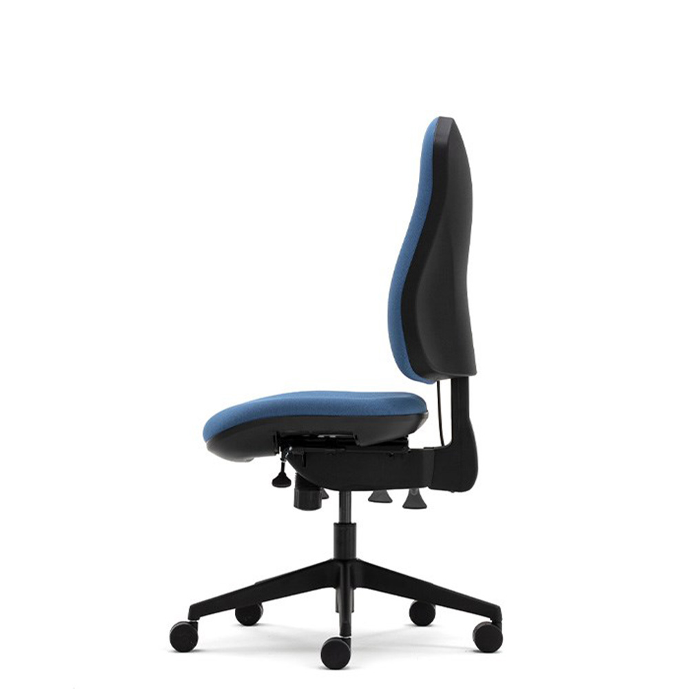 Close-up of optional inflatable lumbar support on Orthopaedica 90 chair.