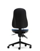 Close-up of black plastic components and trim on Orthopaedica 90 chair.