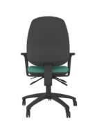 Athlete High Back Office Chair – budget ergonomic office chair with high upholstered back, posture-curved design, adjustable height and back, and five-star base on castors.