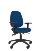 Athlete High Back Office Chair with ergonomic posture-curved backrest, cushioned seat, adjustable height and back support, and five-star base.