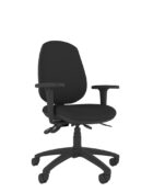 Black high back ergonomic chair with 3 lever mechanism.