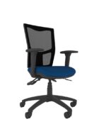 Athlete mesh back ergonomic chair with adjustable seat height and supportive curved backrest.