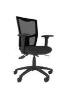 Athlete mesh back chair with ergonomic arms and flexible seat, tilt, and back adjustments - suitable for daily use.