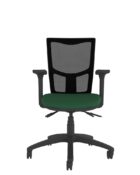 Athlete task chair with adjustable ergonomic features and cooling mesh back support with arms.