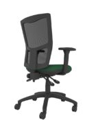 Mesh back ergonomic office chair with handwheel back adjustment and contoured seat