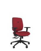 Red - Ergonomic chair built for stability with a 150kg weight capacity and 5-year warranty. Including height adjustable arms, 3 lever HD mechanism and lumbar support.
