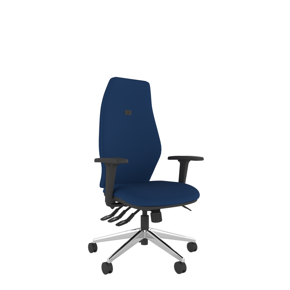 Extra high back ergonomic office chair showing contoured backrest and posture-supporting design