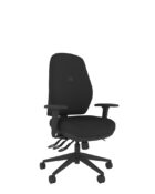 Black - ESC21 Ergonomic office chair with large seat and modern ergonomic design for all-day office comfort