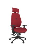 ESC21 - Red Ergonomic Office Chair with Head Rest. Ergonomic office chair with headrest and durable construction for long-term use