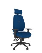 Ergonomic office chair with headrest supporting up to 150kg weight capacity