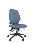 Me Ergonomic Office Chair with upholstered seat and back. No arms. Medium back and adjustable backrest, seat slide, tri-curved posture support and heavy-duty design.