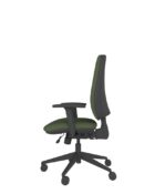 Ergonomic office chair with 3-lever mechanism for precise adjustment control, multifunctional arms, and castor base.