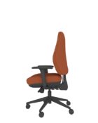 Ergonomic office chair with large waterfall seat design to improve circulation and reduce pressure points