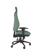 ESC21 - Green ergonomic office chair with headrest and independent seat and back angle adjustment