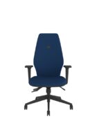 Tri Curve extra high back ergonomic office chair with adjustable tri-curved backrest and inflatable lumbar support