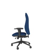 Professional ergonomic office chair with extra high back, adjustable lumbar support and tri-curved ergonomic backrest