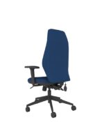 Extra high back ergonomic office chair with four-way tri-curved backrest, adjustable lumbar support and fully adjustable ergonomic controls