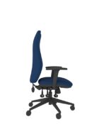 Tri Curve extra high back ergonomic office chair featuring a four-way tri-curved upholstered backrest, inflatable lumbar support and heavy-duty adjustable mechanism - no arms