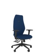 Tri Curve extra high back ergonomic office chair with four-way tri-curved backrest, inflatable lumbar support, adjustable seat & arms