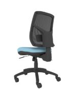 Mesh task chair with optional seat slide for extended seat depth and leg support