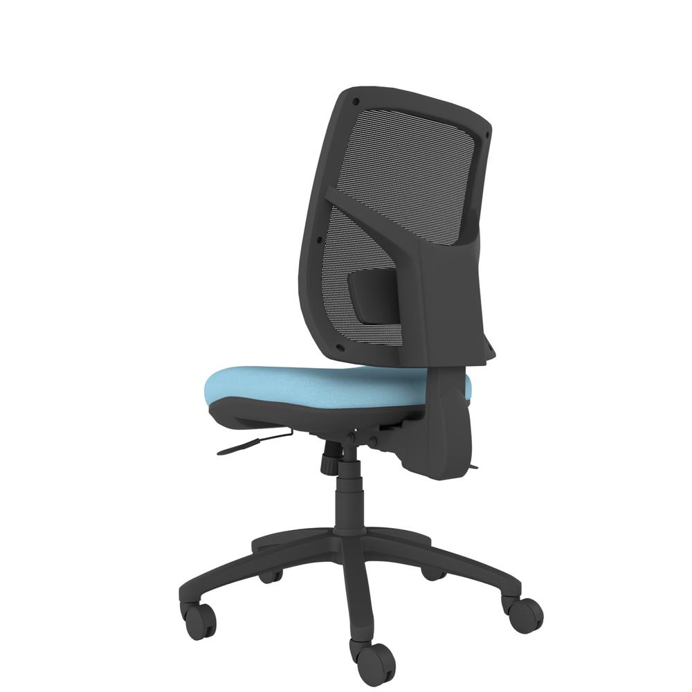 Mesh task chair with optional seat slide for extended seat depth and leg support