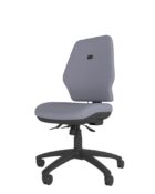 Modern ergonomic chair with a high back, ideal for office and home workspaces requiring comfort and flexibility. No arms, black features and 5 star base.