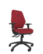 Me Lite is a modern ergonomic chair with a high back, designed to deliver reliable support and comfort for office or home use. Upholstered in Red fire retardant fabric.