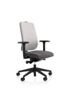 Orangebox Being Ergonomic Task Chair with upholstered seat and back with adjustable backrest and seat, side view
