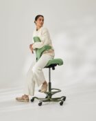Flokk HÅG Capisco ergonomic office chair with distinctive saddle-style seat.