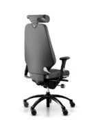 Ergonomic task chair with adjustable arms, sculptured seat, neck rest, and supportive backrest for daily office use