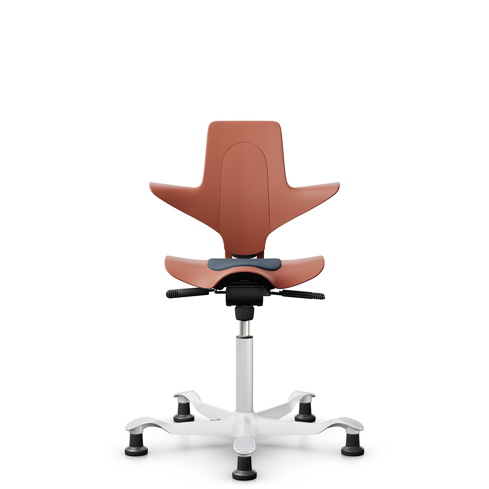 Flokk HÅG Capisco Puls ergonomic office chair with saddle-style seat and adjustable tilt. Great for use with height adjustable desking.