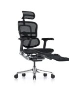 Ergohuman Elite G2 mesh task chair with optional leg rest & headrest, adjustable arms, and castor base.