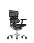 Front view of Ergohuman Elite G2 showing mesh back, synchro tilt mechanism and armrest adjustments