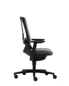 Senator i-Workchair showing synchronised reclining mechanism and ergonomic back support. Includes black 5 star castor base.