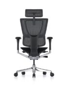 Mirus Elite G2 mesh back chair showing 50mm backrest height adjustment.
