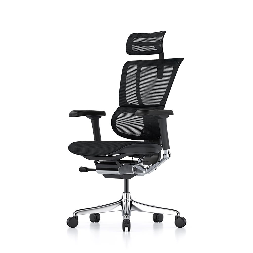 Eco-friendly Mirus Elite G2 chair highlighting recycled materials and Greenguard Gold certification.