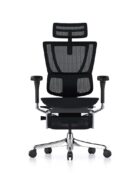 Comfortable mesh office chair with ergonomic support, suitable for long hours at desk.