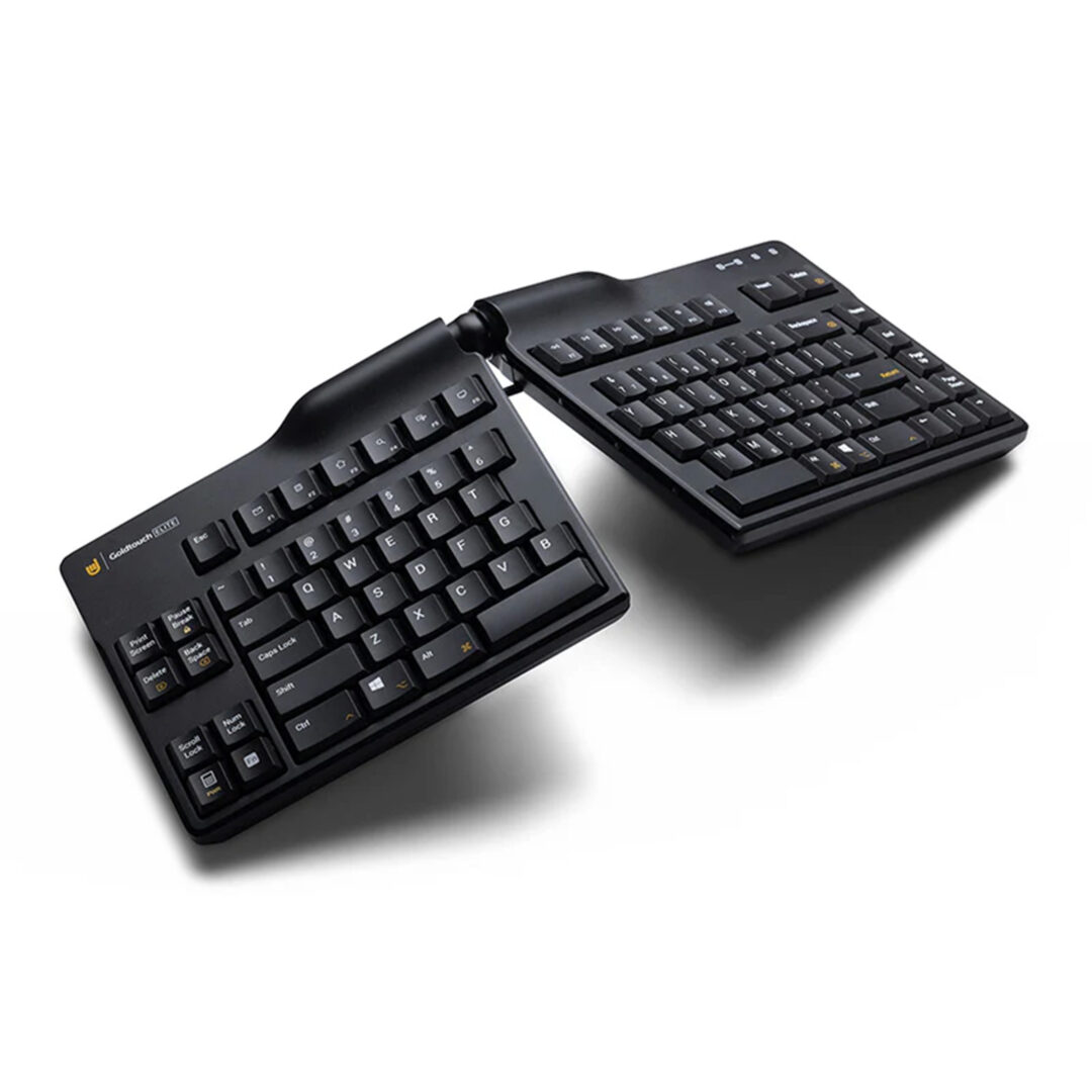 goldtouch elite ergonomic keyboard at an angle