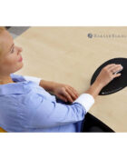Ergonomic Accessory - Women using the egg ergo mouse pad with her right hand at a office desk.