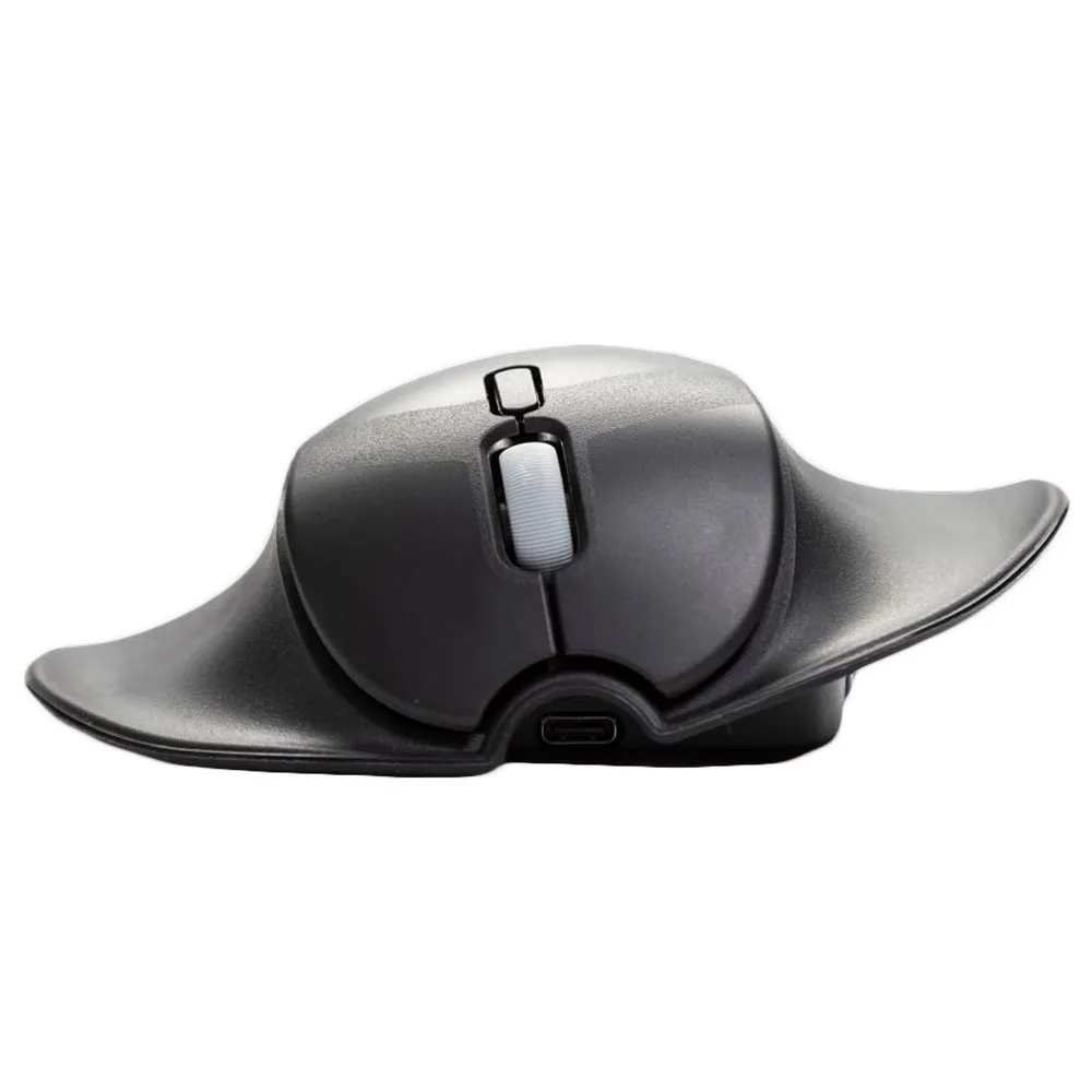 Front view of the ergonomic HandShoe SHIFT Ambidextrous Cordless Mouse. Available in 3 sizes- small, med and large.
