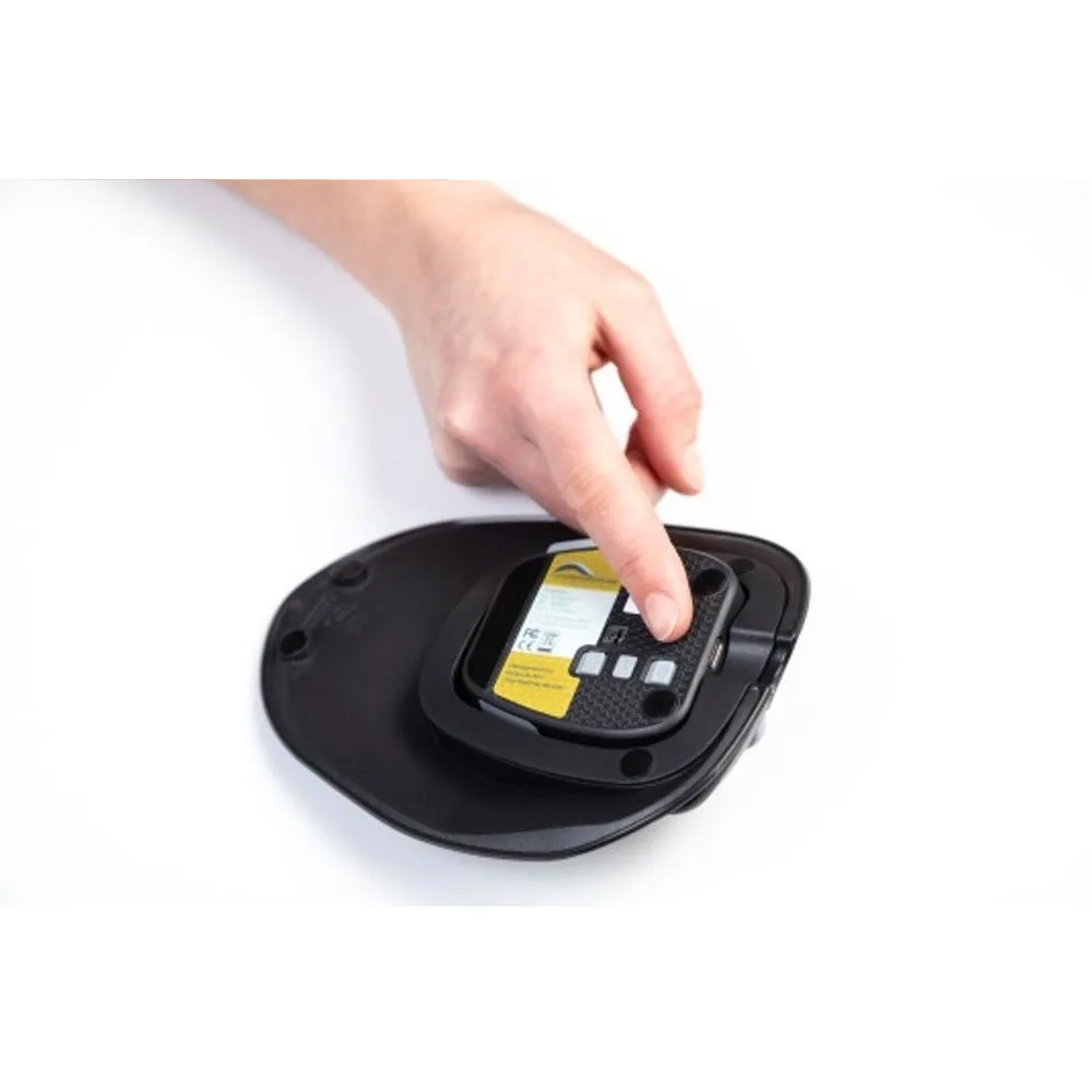 upside down of the ergonomic HandShoe SHIFT Ambidextrous Cordless Mouse