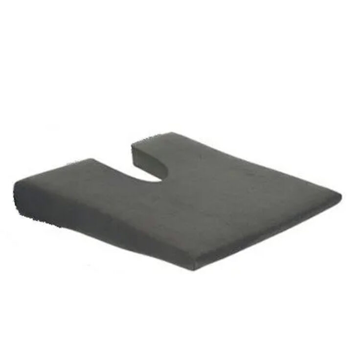 LR5-1 Slimline wedge with Coccyx Cut-out - shown in black. Wedges help improve pressure distribution and reduce lower body strain.