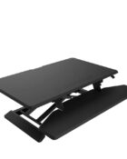 Top view of the L-E_Vate sit-stand desk converter