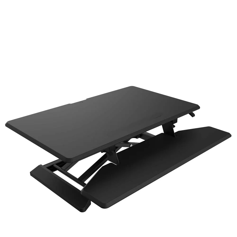 Top view of the L-E_Vate sit-stand desk converter