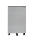 3 -drawer, steel foolscap underdesk mobile pedestal.