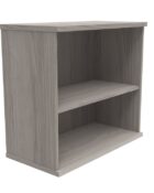 Bookcase with one shelf, standing at 730mm high. Finished in Alaskan Grey Oak MFC wood finish.