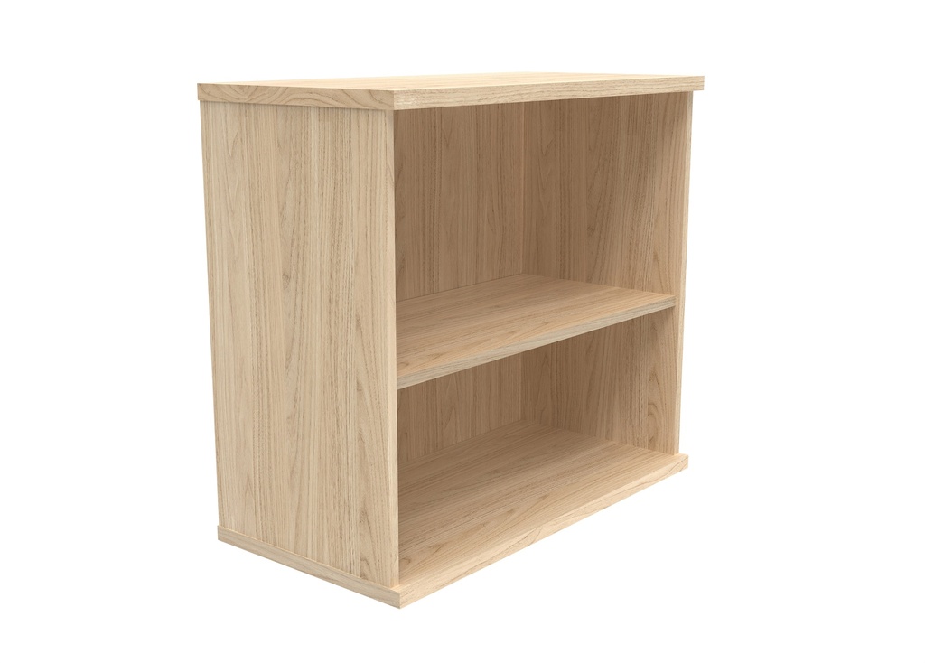 Bookcase with one shelf, standing at 730mm high. Finished in Canadian Oak MFC wood finish.