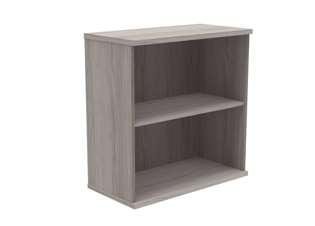 1 shelf bookcase standing at 816mm high. Finished in Alaskan Grey Oak MFC wood finish.