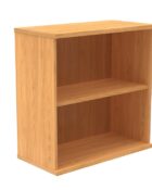 1 shelf bookcase standing at 816mm high. Finished in Norwegian Beech MFC wood finish.