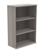 Wooden Bookcase H1204 mm. 2 Shelves, finished in alaskan grey oak finish.